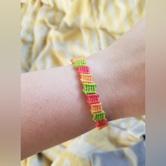 Colorful Woven friendship flip flop Bracelet - Picture 6 of 13